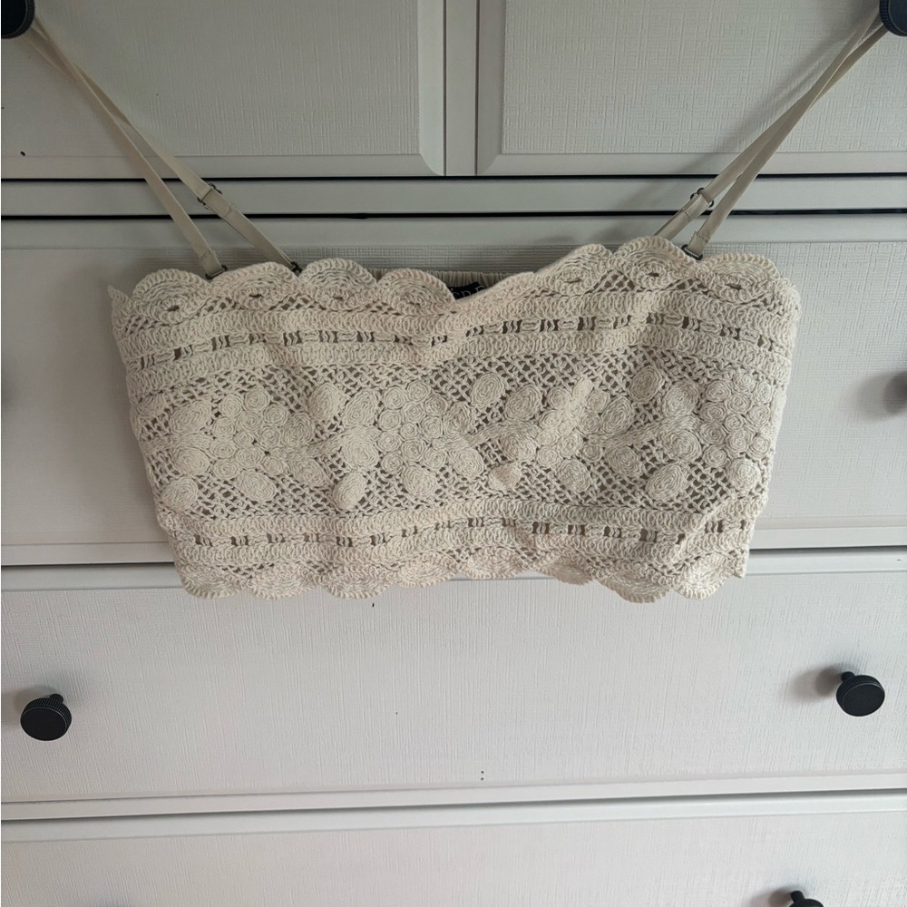 J. Crew Cream Lace Tank Top
